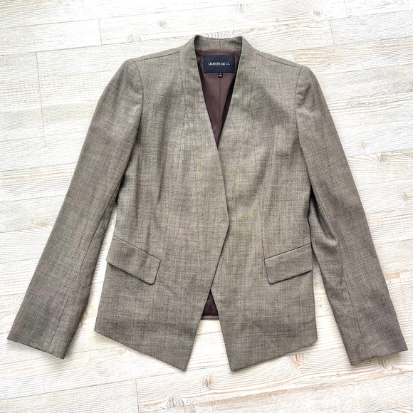 Lafayette 148 Katherine‎ Ritz Suiting Jacket | Espresso Size 4 - Picture 1 of 8